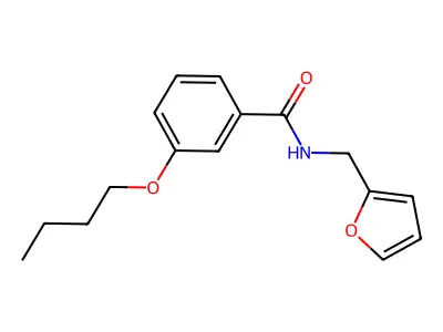 3-butoxy-N-(furan-2-ylmethyl)benzamide structure