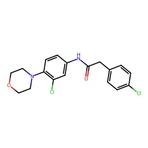 N-(3-chloro-4-morpholin-4-ylphenyl)-2-(4-chlorophenyl)acetamide structure