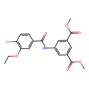 Dimethyl 5-[(4-chloro-3-ethoxybenzoyl)amino]isophthalate structure