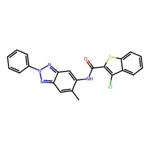 3-chloro-N-(6-methyl-2-phenylbenzotriazol-5-yl)-1-benzothiophene-2-carboxamide structure