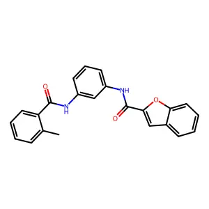 N-[3-[(2-methylbenzoyl)amino]phenyl]-1-benzofuran-2-carboxamide structure