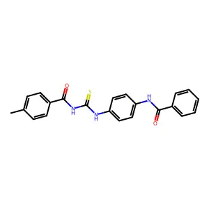 N-[(4-benzamidophenyl)carbamothioyl]-4-methylbenzamide structure