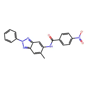 N-(6-methyl-2-phenylbenzotriazol-5-yl)-4-nitrobenzamide structure