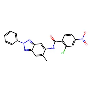 2-chloro-N-(6-methyl-2-phenylbenzotriazol-5-yl)-4-nitrobenzamide structure