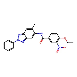 4-ethoxy-N-(6-methyl-2-phenylbenzotriazol-5-yl)-3-nitrobenzamide structure
