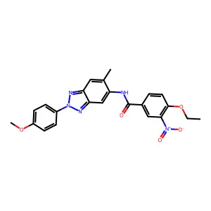 4-ethoxy-N-[2-(4-methoxyphenyl)-6-methylbenzotriazol-5-yl]-3-nitrobenzamide structure