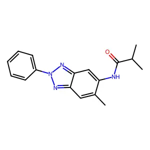 2-methyl-N-(6-methyl-2-phenylbenzotriazol-5-yl)propanamide structure