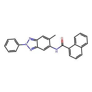 N-(6-methyl-2-phenylbenzotriazol-5-yl)naphthalene-1-carboxamide structure