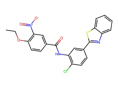 N-[5-(1,3-benzothiazol-2-yl)-2-chlorophenyl]-4-ethoxy-3-nitrobenzamide structure