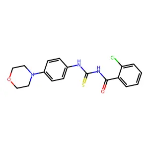 2-chloro-N-[(4-morpholin-4-ylphenyl)carbamothioyl]benzamide structure
