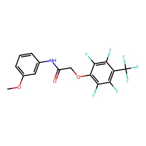 N-(3-methoxyphenyl)-2-[2,3,5,6-tetrafluoro-4-(trifluoromethyl)phenoxy]acetamide structure