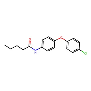 N-[4-(4-chlorophenoxy)phenyl]pentanamide structure