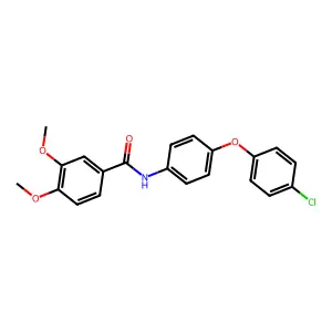 N-[4-(4-chlorophenoxy)phenyl]-3,4-dimethoxybenzamide structure