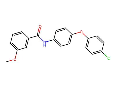 N-[4-(4-chlorophenoxy)phenyl]-3-methoxybenzamide structure