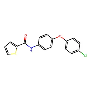 N-[4-(4-chlorophenoxy)phenyl]thiophene-2-carboxamide structure