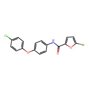 5-bromo-N-[4-(4-chlorophenoxy)phenyl]furan-2-carboxamide structure