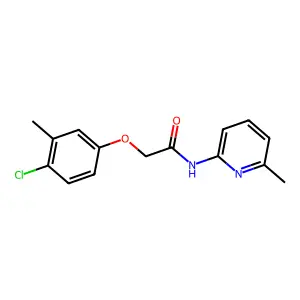 2-(4-chloro-3-methylphenoxy)-N-(6-methylpyridin-2-yl)acetamide structure