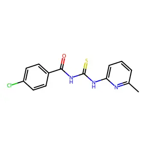 4-chloro-N-[(6-methylpyridin-2-yl)carbamothioyl]benzamide structure