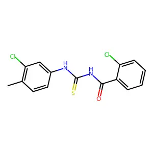 2-chloro-N-[(3-chloro-4-methylphenyl)carbamothioyl]benzamide structure