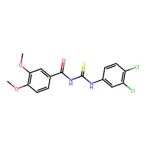N-[(3,4-dichlorophenyl)carbamothioyl]-3,4-dimethoxybenzamide structure