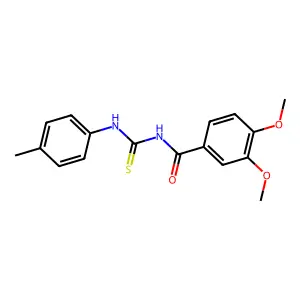 3,4-dimethoxy-N-[(4-methylphenyl)carbamothioyl]benzamide structure