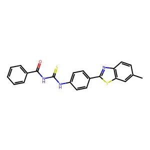 N-[[4-(6-methyl-1,3-benzothiazol-2-yl)phenyl]carbamothioyl]benzamide structure