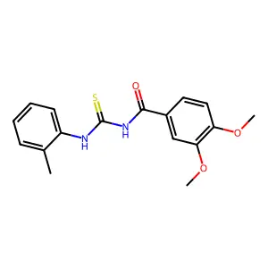 3,4-dimethoxy-N-[(2-methylphenyl)carbamothioyl]benzamide structure