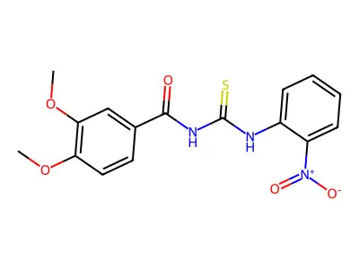 3,4-dimethoxy-N-[(2-nitrophenyl)carbamothioyl]benzamide structure