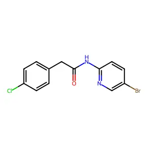 N-(5-bromopyridin-2-yl)-2-(4-chlorophenyl)acetamide structure