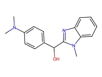 alpha-(4-(Dimethylamino)phenyl)-1-methyl-1H-benzimidazole-2-methanol structure