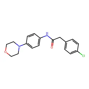2-(4-chlorophenyl)-N-(4-morpholin-4-ylphenyl)acetamide structure