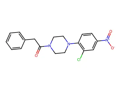 1-[4-(2-Chloro-4-nitrophenyl)piperazin-1-yl]-2-phenylethanone structure