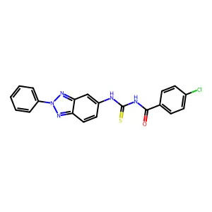 4-chloro-N-[(2-phenylbenzotriazol-5-yl)carbamothioyl]benzamide structure