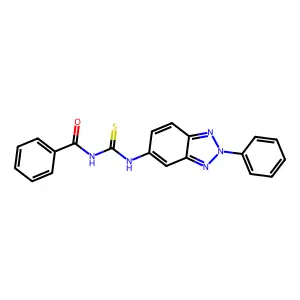 N-[(2-phenylbenzotriazol-5-yl)carbamothioyl]benzamide structure