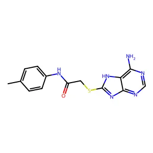 2-[(6-amino-7H-purin-8-yl)sulfanyl]-N-(4-methylphenyl)acetamide structure