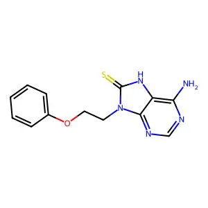 6-amino-9-(2-phenoxyethyl)-9H-purine-8-thiol structure