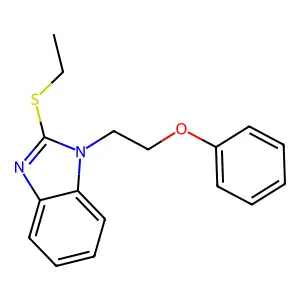 2-Ethylsulfanyl-1-(2-phenoxyethyl)benzimidazole structure
