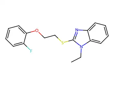1-Ethyl-2-[2-(2-fluorophenoxy)ethylsulfanyl]benzimidazole structure