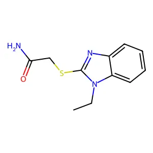 2-(1-Ethylbenzimidazol-2-yl)sulfanylacetamide structure