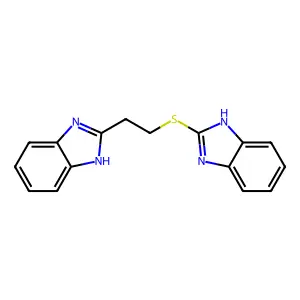 2-[2-(1H-benzimidazol-2-yl)ethylsulfanyl]-1H-benzimidazole structure