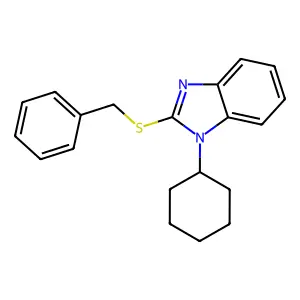 2-(benzylsulfanyl)-1-cyclohexyl-1H-benzimidazole structure
