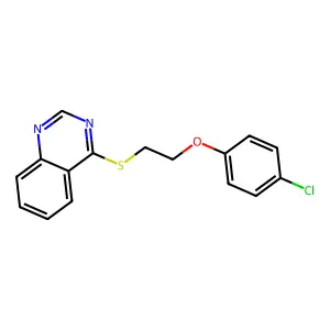 4-[2-(4-Chlorophenoxy)ethylsulfanyl]quinazoline structure