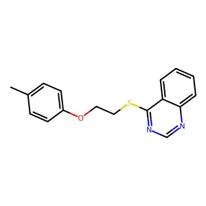 4-{[2-(4-Methylphenoxy)ethyl]sulfanyl}quinazoline structure