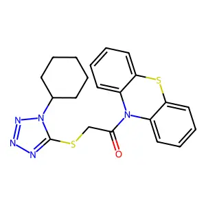 2-(1-Cyclohexyltetrazol-5-yl)sulfanyl-1-phenothiazin-10-ylethanone structure