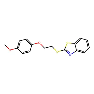 2-{[2-(4-Methoxyphenoxy)ethyl]sulfanyl}-1,3-benzothiazole structure