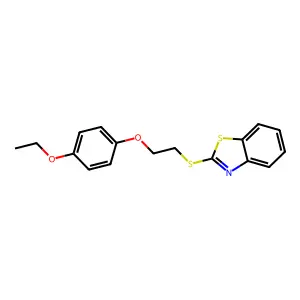 2-{[2-(4-Ethoxyphenoxy)ethyl]sulfanyl}-1,3-benzothiazole structure