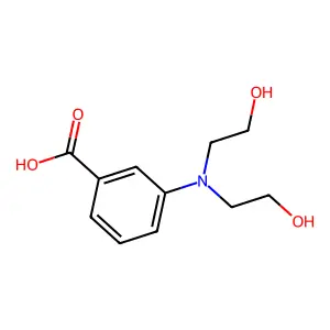 3-[Bis(2-hydroxyethyl)amino]benzoic acid structure