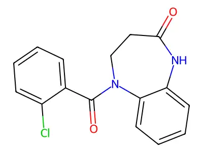 5-(2-chlorobenzoyl)-2,3,4,5-tetrahydro-1H-1,5-benzodiazepin-2-one structure