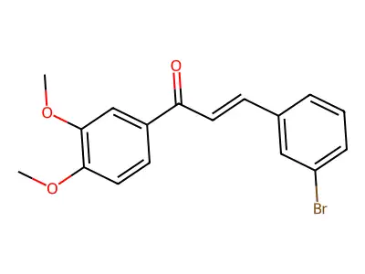 (2E)-3-(3-Bromophenyl)-1-(3,4-dimethoxyphenyl)prop-2-en-1-one structure