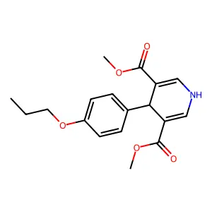 Dimethyl 4-(4-propoxyphenyl)-1,4-dihydropyridine-3,5-dicarboxylate structure